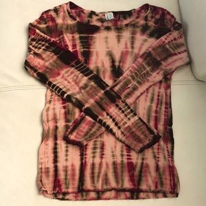 Orange, red, & brown long-sleeved Sahalie shirt S